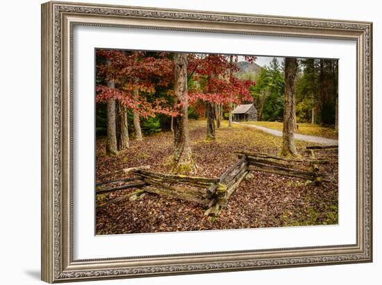 Smokies Cabin-Robert Lott-Framed Art Print