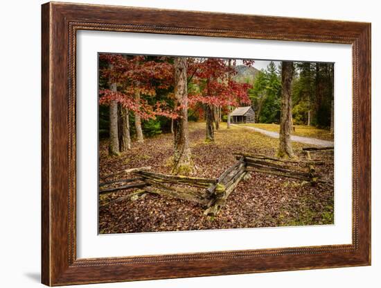 Smokies Cabin-Robert Lott-Framed Art Print