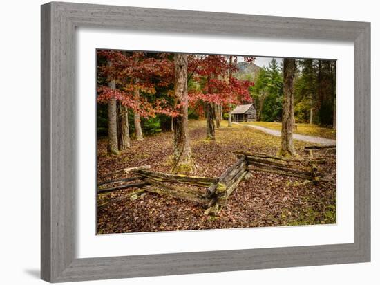 Smokies Cabin-Robert Lott-Framed Art Print