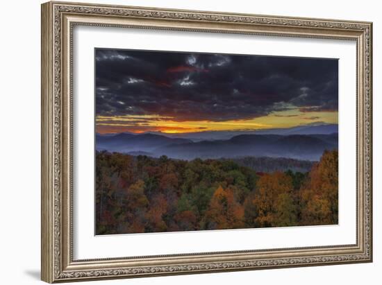 Smokies Sunrise (Oil Paint)-Galloimages Online-Framed Photographic Print