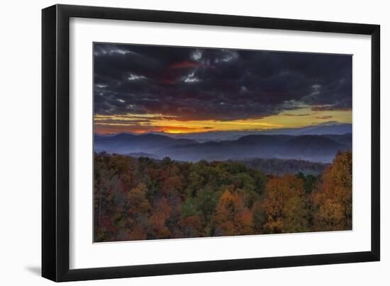 Smokies Sunrise (Oil Paint)-Galloimages Online-Framed Photographic Print