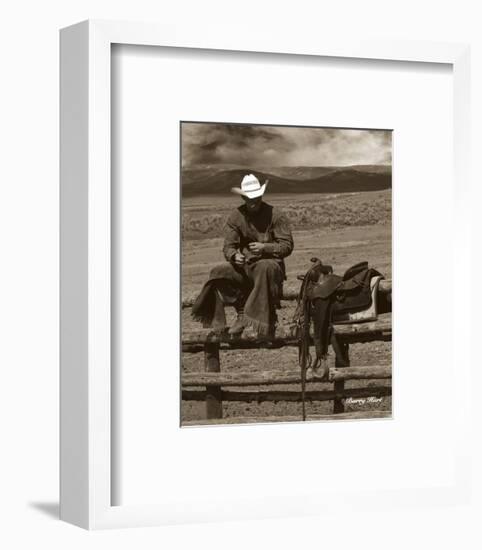 Smokin’ Cowboy-Barry Hart-Framed Art Print