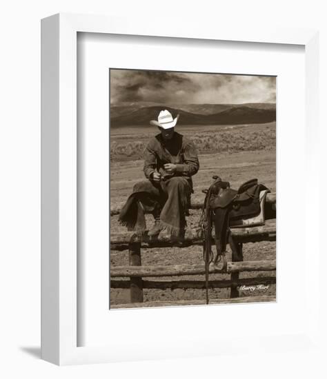 Smokin’ Cowboy-Barry Hart-Framed Art Print