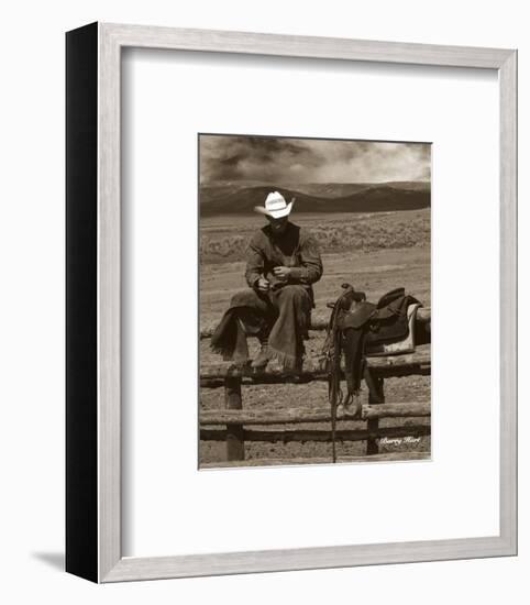 Smokin’ Cowboy-Barry Hart-Framed Art Print