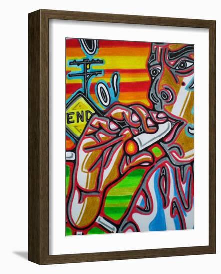 Smokin-Abstract Graffiti-Framed Giclee Print