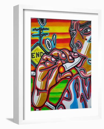 Smokin-Abstract Graffiti-Framed Giclee Print