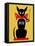 Smoking Black Cat-Mark Rogan-Framed Stretched Canvas