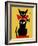 Smoking Black Cat-Mark Rogan-Framed Art Print