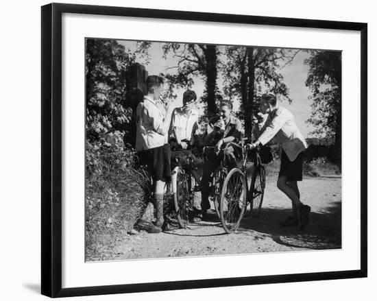 Smoking Cyclists-null-Framed Photographic Print