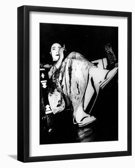 Smoking Geisha-null-Framed Photographic Print