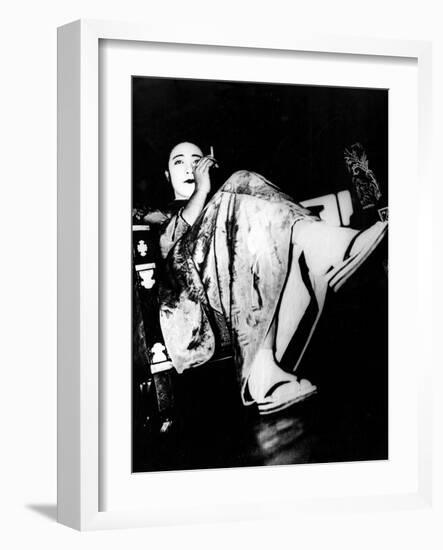 Smoking Geisha-null-Framed Photographic Print
