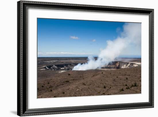 Smoking Kilauea Summit Lava Lake in the Hawaii Volcanoes National Park-Michael Runkel-Framed Photographic Print