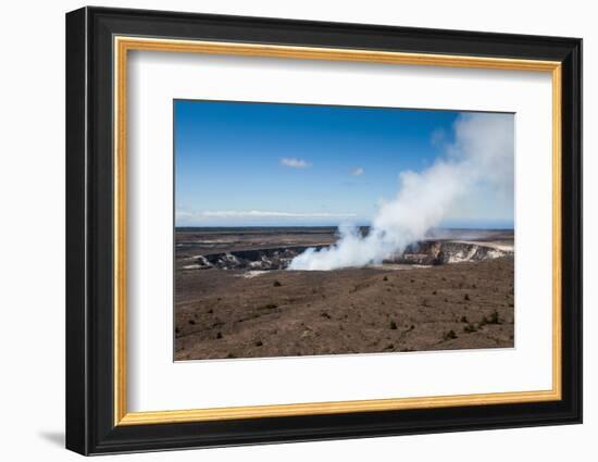 Smoking Kilauea Summit Lava Lake in the Hawaii Volcanoes National Park-Michael Runkel-Framed Photographic Print