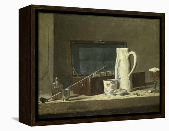 Smoking Kit with a Drinking Pot-Jean-Baptiste Simeon Chardin-Framed Premier Image Canvas