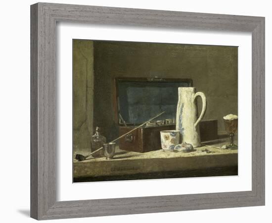 Smoking Kit with a Drinking Pot-Jean-Baptiste Simeon Chardin-Framed Giclee Print