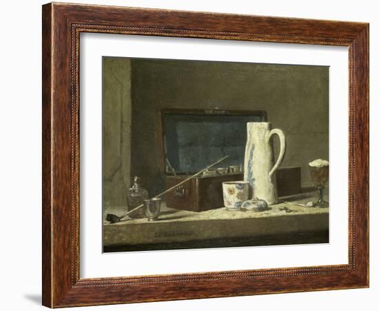 Smoking Kit with a Drinking Pot-Jean-Baptiste Simeon Chardin-Framed Giclee Print