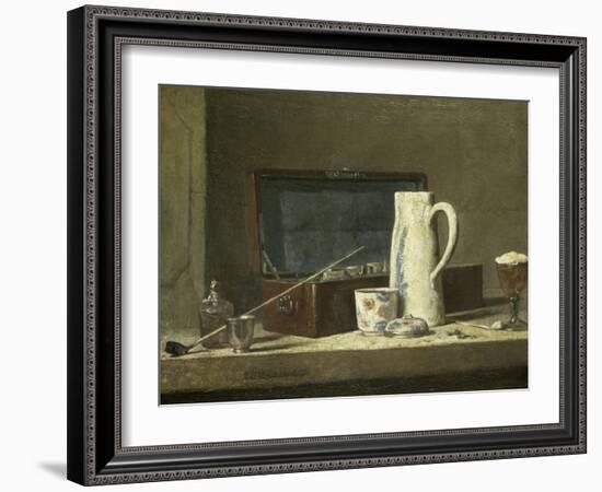 Smoking Kit with a Drinking Pot-Jean-Baptiste Simeon Chardin-Framed Giclee Print