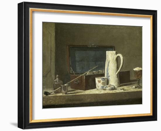 Smoking Kit with a Drinking Pot-Jean-Baptiste Simeon Chardin-Framed Giclee Print