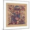 Smoking Peasant-Ernst Ludwig Kirchner-Mounted Premium Giclee Print