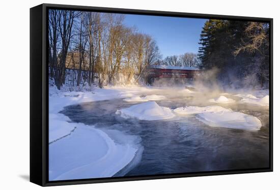 Smoking River-Michael Blanchette Photography-Framed Stretched Canvas