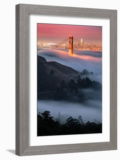 Smoky September Sunrise Fog Golden Gate Bridge San Francisco-Vincent James-Framed Photographic Print