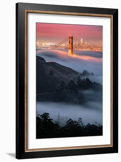 Smoky September Sunrise Fog Golden Gate Bridge San Francisco-Vincent James-Framed Photographic Print