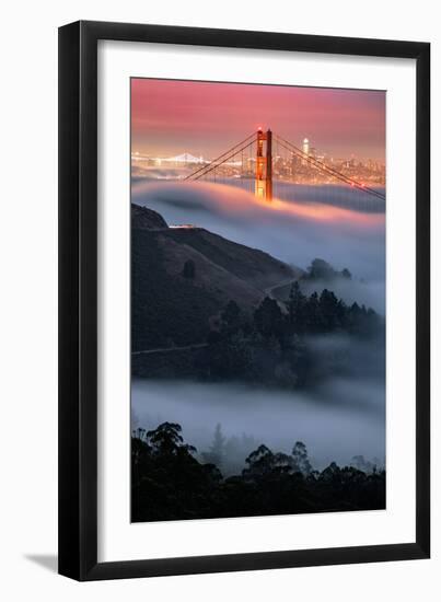 Smoky September Sunrise Fog Golden Gate Bridge San Francisco-Vincent James-Framed Photographic Print