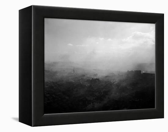 Smoky Sky over Pittsburgh-Margaret Bourke-White-Framed Premier Image Canvas