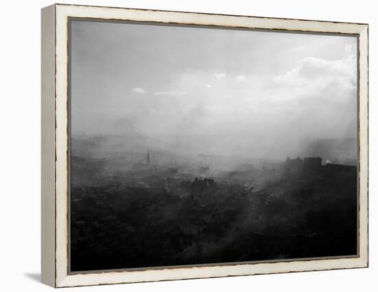 Smoky Sky over Pittsburgh-Margaret Bourke-White-Framed Premier Image Canvas