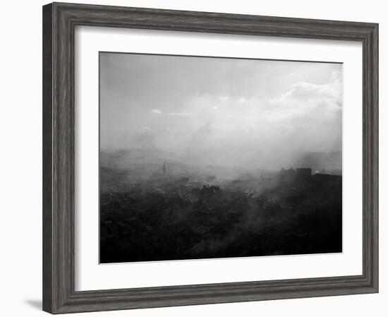 Smoky Sky over Pittsburgh-Margaret Bourke-White-Framed Photographic Print