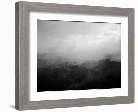 Smoky Sky over Pittsburgh-Margaret Bourke-White-Framed Photographic Print