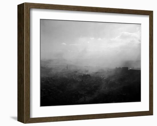 Smoky Sky over Pittsburgh-Margaret Bourke-White-Framed Photographic Print