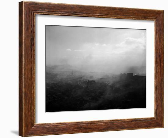 Smoky Sky over Pittsburgh-Margaret Bourke-White-Framed Photographic Print