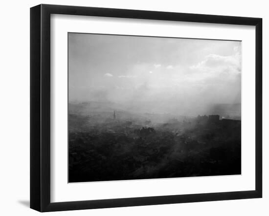 Smoky Sky over Pittsburgh-Margaret Bourke-White-Framed Photographic Print