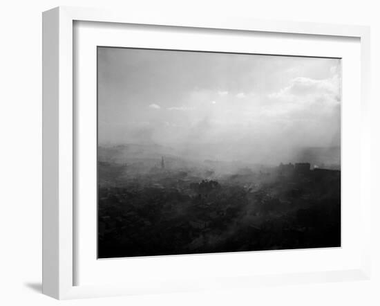 Smoky Sky over Pittsburgh-Margaret Bourke-White-Framed Photographic Print