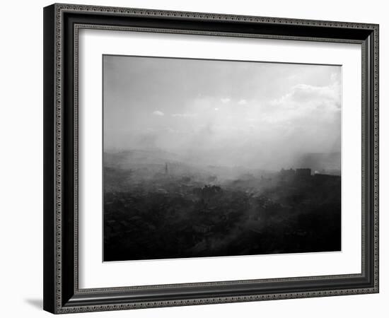 Smoky Sky over Pittsburgh-Margaret Bourke-White-Framed Photographic Print