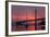Smoky Sunrise Glow at East Span Bay Bridge Boats Harbor Oakland Treasure Island-Vincent James-Framed Photographic Print