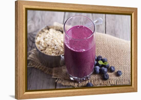 Smoothie with Blueberries and Oatmeal-Elena Veselova-Framed Premier Image Canvas