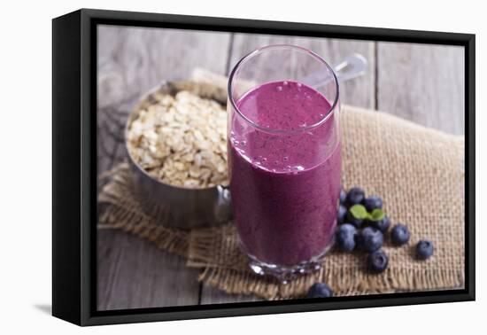 Smoothie with Blueberries and Oatmeal-Elena Veselova-Framed Premier Image Canvas