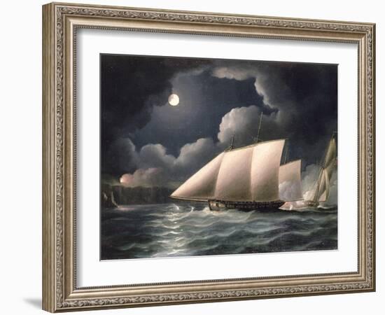 Smugglers and Revenue Cutter-Thomas Buttersworth-Framed Giclee Print