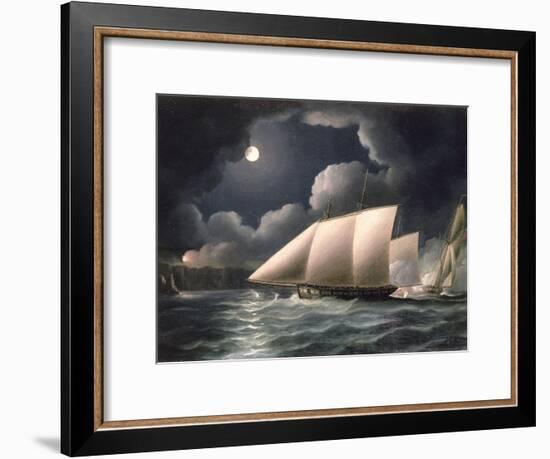 Smugglers and Revenue Cutter-Thomas Buttersworth-Framed Giclee Print