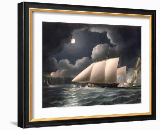 Smugglers and Revenue Cutter-Thomas Buttersworth-Framed Giclee Print