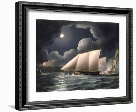 Smugglers and Revenue Cutter-Thomas Buttersworth-Framed Premium Giclee Print