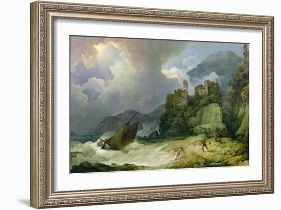 Smugglers Landing in a Storm, 1791-Philip James De Loutherbourg-Framed Giclee Print