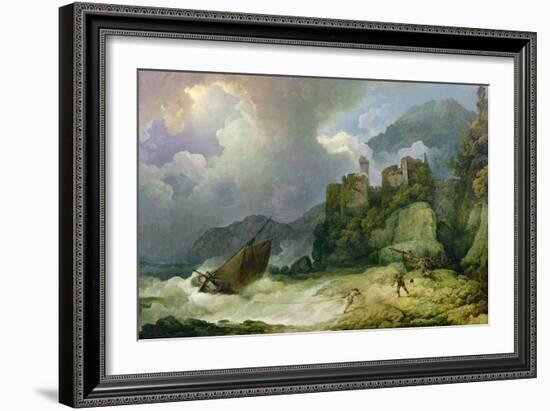 Smugglers Landing in a Storm, 1791-Philip James De Loutherbourg-Framed Giclee Print