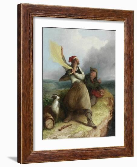 Smugglers on the Look-Out, 1850-Henry Perlee Parker-Framed Giclee Print