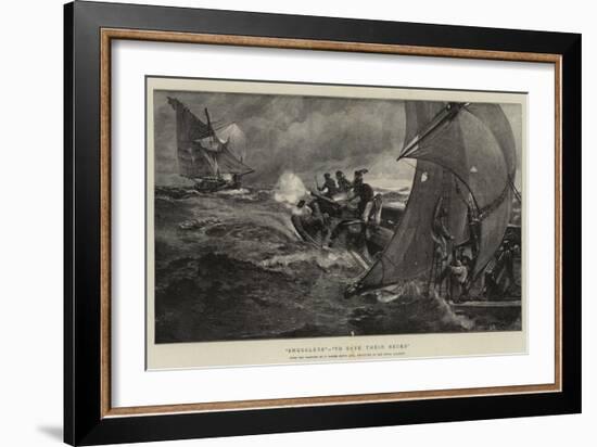 Smugglers, To Save their Necks-Charles Napier Hemy-Framed Giclee Print