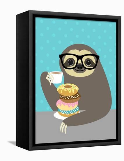 Snacking Sloth-Nancy Lee-Framed Stretched Canvas