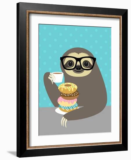 Snacking Sloth-Nancy Lee-Framed Art Print