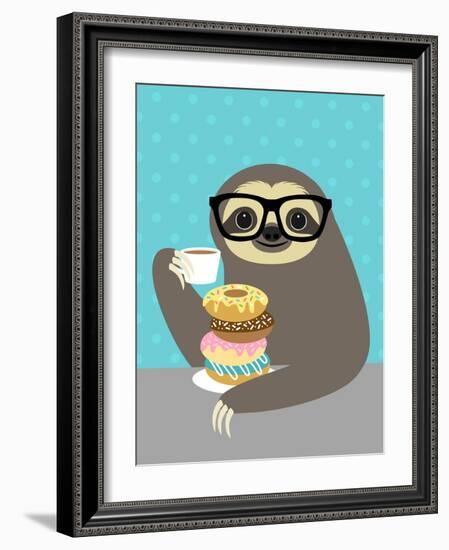 Snacking Sloth-Nancy Lee-Framed Art Print